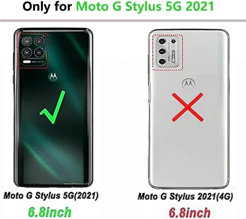 Miniatura 2 de Paquete de 2 fundas elegantes con purpurina de mariposa para Moto G Stylus 5G 2021, delgada y suave TPU de lujo, a prueba de golpes, para adultos