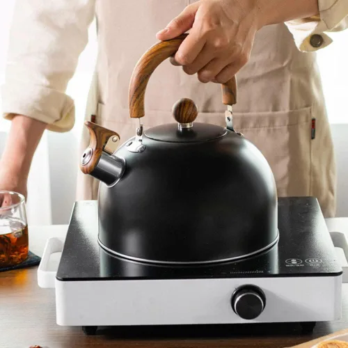 Miniatura 8 de Hervidor de té silbante – Hervidor de té de 3.1 cuartos de galón, tetera silbante de acero inoxidable para estufa, tetera silbato de 3 litros