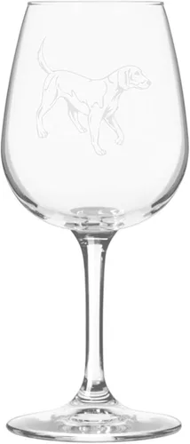 Miniatura 217 de Copa de vino de 12.75 onzas con diseño de perro grabado