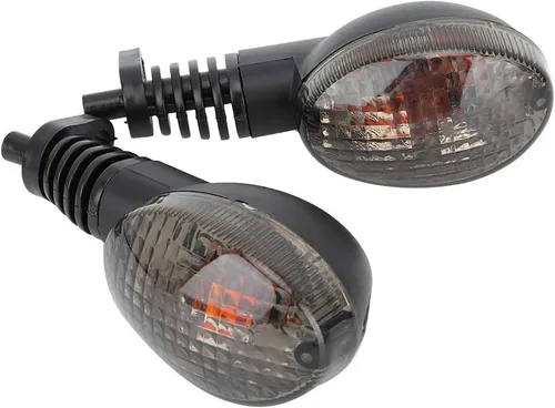 Miniatura 10 de Estink 2 luces intermitentes para motocicleta, intermitentes secuenciales LED ámbar que fluyen, ajuste universal para KLX250 EX250 2008-2012, Negro