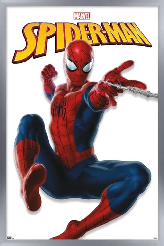 Miniatura 9 de Trends International Marvel Comics - Póster de pared de la serie Spider-Man, 22.4 pulgadas de largo x 14.7 pulgadas, versión enmarcada de madera