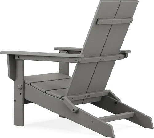 Miniatura 3 de POLYWOOD Silla Adirondack plegable moderna contemporánea en teca