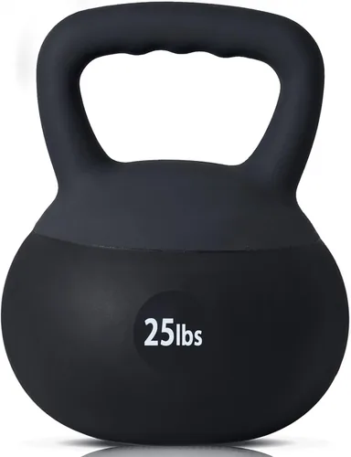Miniatura 20 de SogesPower Pesas rusas suaves, pesas de entrenamiento de fuerza rellenas de arena de hierro, a prueba de golpes con mango de agarre ancho, pesas