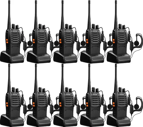 Miniatura 8 de Baofeng Walkie Talkies de largo alcance con auriculares, paquete de 3 (2 cajas) UHF recargable de mano BF-888s Walkie Talkie para adultos o niños