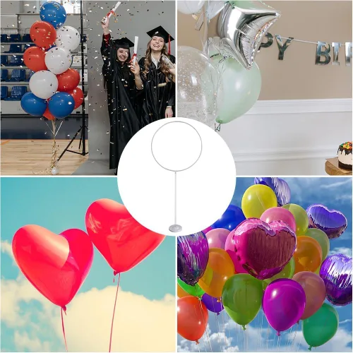 Miniatura 5 de Vctitil Kit de soporte de marco de arco de globo circular de 64 pulgadas de altura, soporte de arco de globo redondo para boda, cumpleaños, baby