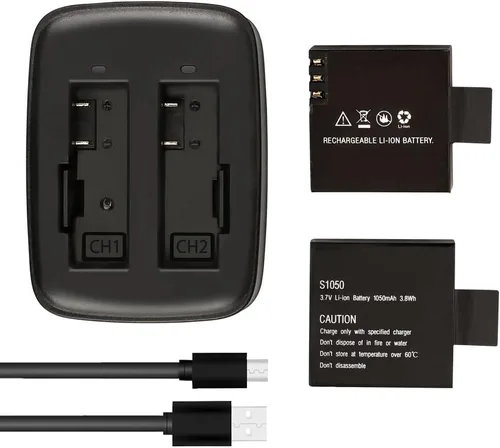 Miniatura 6 de AKASO Brave 7 LE 2 x 1350mAh batería recargable de la cámara de acción con cargador dual USB