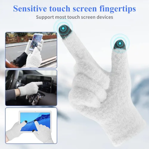 Miniatura 2 de Cierto Guantes de invierno para mujer para clima frío guantes de punto cálidos para pantalla táctil para mujer Guantes térmicos para exteriores