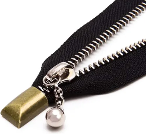 Miniatura 5 de ONLYKXY 20 tapones de cremallera de metal, clip de cola con cremallera estilo rectangular (bronce)