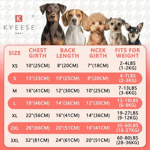 Miniatura 2 de KYEESE - Suéter para perro mediano, suéter tejido con estampado de cuadros, cálido abrigo de mascotas para otoño e invierno