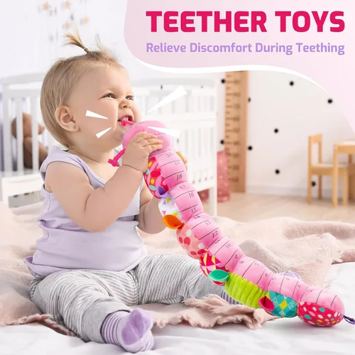 Miniatura 4 de Sumobaby juguetes musicales de peluche para bebés de 0-3-6-12 meses, juguetes multisensoriales con crujido y sonajeros, juguetes para tiempo boca