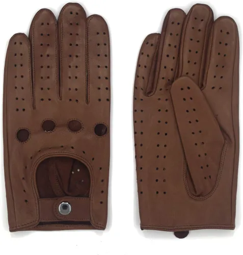 Miniatura 5 de Harssidanzar Guantes de conducción de piel de cordero para hombre GM026