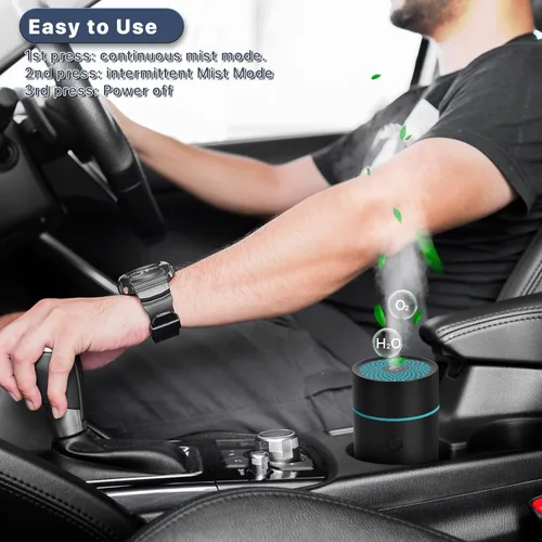 Miniatura 6 de Difusores de fragancia para coche, ambientadores, mini humidificador ultrasónico de niebla con alimentación USB, difusor de aceite para vehículos