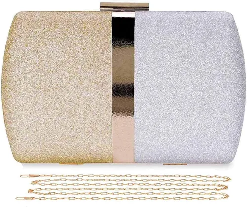 Selight Bolso de mano con purpurina para mujer, bolso de noche de boda, bolso formal para novia, bolso de fiesta de graduación, cóctel