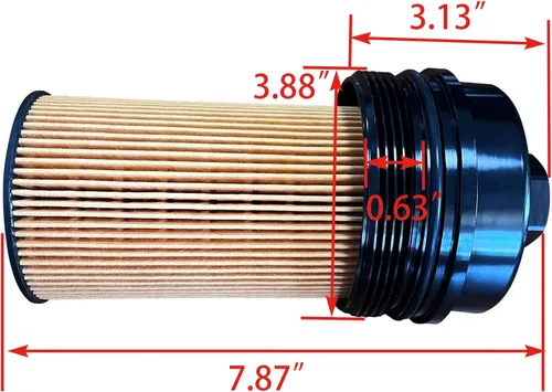 Miniatura 2 de iFJF 3C3Z-9G270-BA Tapa de Filtro de Aceite y Reemplazo de Filtro de Aceite FL2016 para 2003-2007 6.0L 2008-2010 6.4L Powerstroke F250 F350 F450
