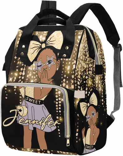 Miniatura 42 de M YESCUSTOM Bolsa de pañales personalizada con nombre para mamá, mujer, esposa, mochila personalizada, 0625-12, Mochilas Daypack