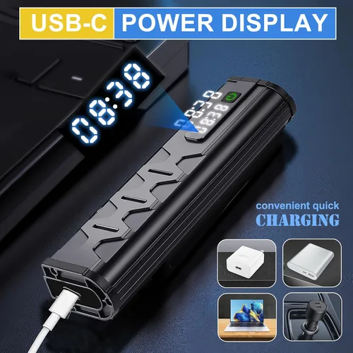 Miniatura 4 de Luces de bicicleta, 17 LED de 4000 lúmenes, luz de bicicleta con 4 modos, 10000 mAh USB recargable luz de bicicleta para bicicleta con pantalla