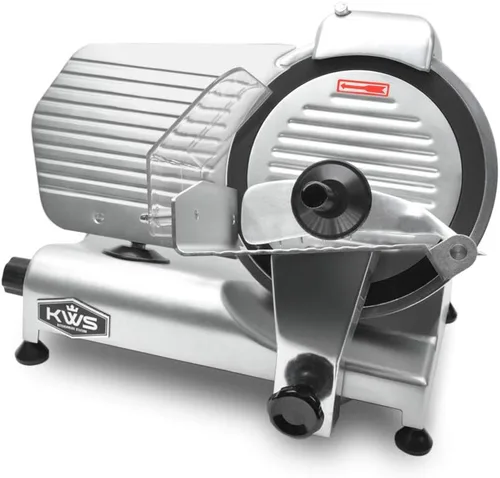Miniatura 10 de KWS MS-12NT - Cortador eléctrico de carne de 420 W, hoja de teflón no pegajosa de 12 pulgadas, cortador de carne, queso/alimentos congelados, bajo