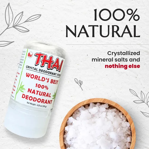 Miniatura 3 de Paquete de 2 desodorantes tailandeses en aerosol, fabricado en Estados Unidos, desodorante de sal de cristal natural para todo el cuerpo