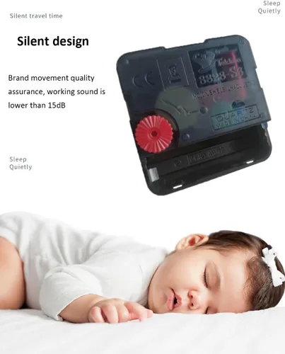 Miniatura 5 de Reloj de pared de PVC de 14 pulgadas Marco estrecho Cubierta de vidrio templado Movimiento silencioso Punteros de metal Estilo simple (negro)