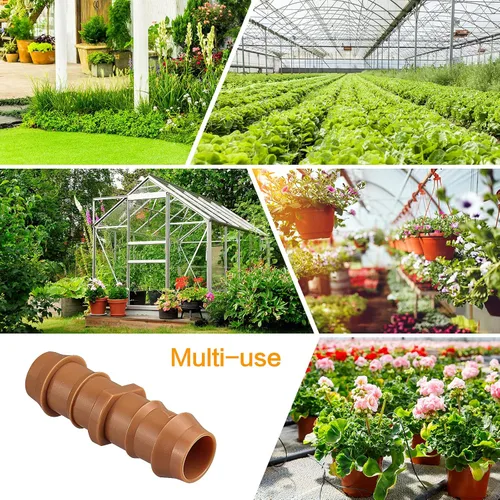 Miniatura 7 de 20 piezas de accesorios de riego por goteo conectores de acoplamiento para tubos de 1/2 pulgada, acopladores de púas por goteo para tubos de riego