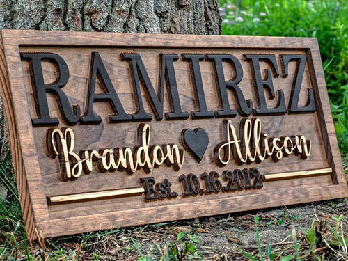 Miniatura 9 de Regalo de despedida de soltera Regalo de boda personalizado con apellido grabado Aniversario Regalos de compromiso Regalo del día de San