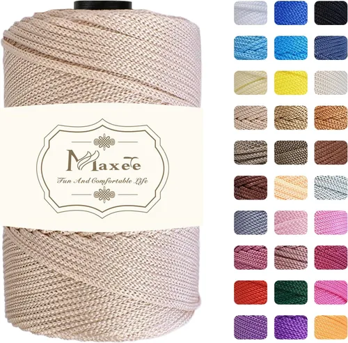 Miniatura 59 de Cordón de macramé premium de poliéster 3 mm × 218 yardas, cordón de macramé 100% polipropileno de 3 mm, ideal para crochet, colgadores de pared, 30