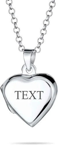 Miniatura 3 de Personalizado grabado delicado simple simple tradicional recuerdo plano en forma de corazón foto medallón para mujeres adolescentes sostiene fotos