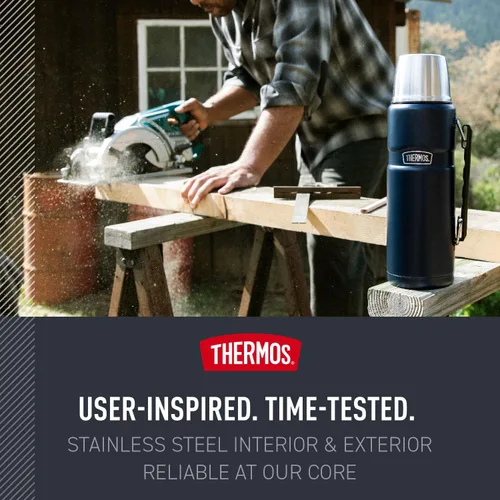 Miniatura 5 de Botella inoxidable para bebidas de 68 onzas líquidas, modelo King, de la marca Thermos, Acero inoxidable