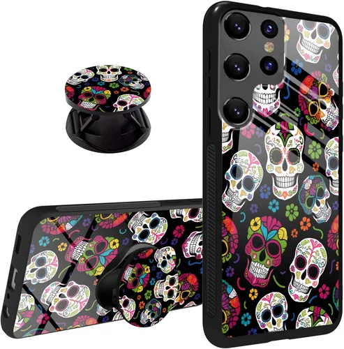 Miniatura 10 de Funda para Samsung Galaxy S22 Ultra Phone Grip con soporte expandible Soporte Soporte Kickstand, TPU suave a prueba de golpes Anti-arañazos Tapa