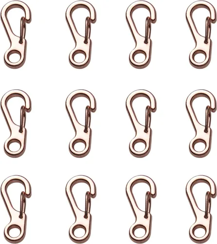 Miniatura 10 de Mini Mosquetón con Clip de Resorte con Gancho, Hebillas con Cierre para Paracord, Llavero, Mochila, Botella, Accesorios de Campamento al Aire Libre