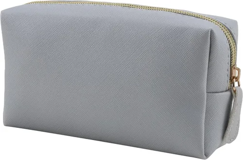 Miniatura 10 de Bolsa de maquillaje de cuero Apooliy para bolso de viaje, organizador de cosméticos portátil pequeño para mujeres y niñas, bolsa de maquillaje