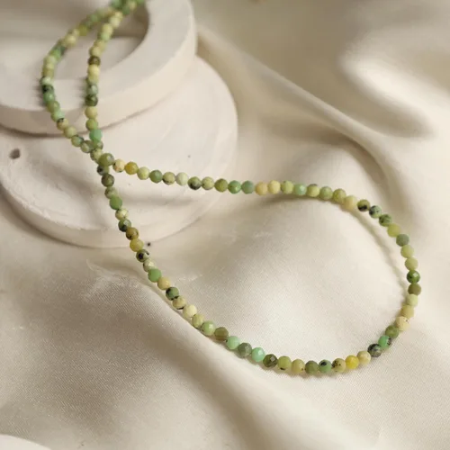 Miniatura 37 de Gempires - Collar de cuentas de piedras naturales hechas a mano, joyería de cristal hipoalergénica de 20 pulgadas, chapado en oro, joyería de moda
