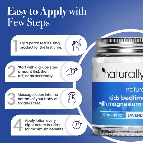 Miniatura 5 de NaturallyMum Loción de magnesio para niños con vitamina D Apoyo para la salud del sueño, corazón, hueso, nervio, intestino y músculo Alternativa