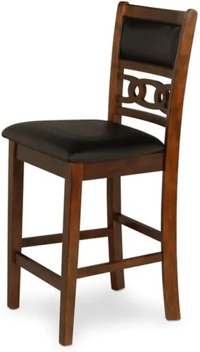 Miniatura 9 de New Classic Furniture Gia - Juego redondo de 5 piezas de altura de mostrador con 1 mesa de comedor y 4 sillas, 42 pulgadas, marrón