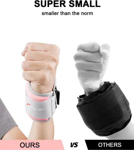 Miniatura 3 de Fragraim - Pesas para muñeca para mujeres y hombres con asas para el pulgar, 1 libra*2, 1.5 libras*2, 2 libras*2, 2.5 libras*2, 3 libras*2, juego