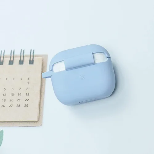 Miniatura 6 de Wonhibo Funda para Airpods 3, bonita funda de diseño azul mariposa para Airpod 3ª serie 3 tercera generación 2021 con llavero