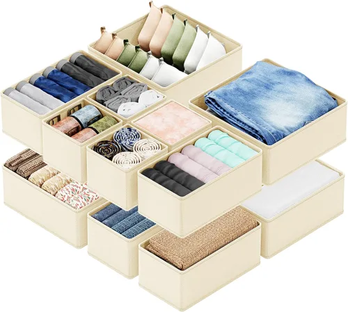 Miniatura 10 de SpaceAid Organizador Divisor de Cajón de Calcetines Paquete de 3, 64 Celdas Organizadores de Ropa Interior para Cómoda Armario Guardería
