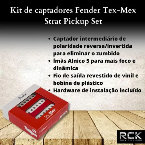 Miniatura 2 de Pastillas Fender Tex-Mex Strat Blanco