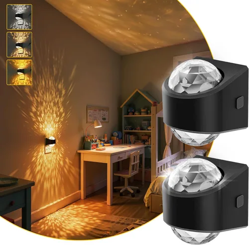 Miniatura 17 de L LOHAS LED - Luces nocturnas enchufables en la pared, luz nocturna con proyector y sensor de crepúsculo a amanecer, 1600K/3000K/5000K ajustable