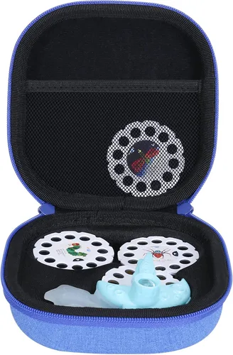 Aenllosi Estuche de transporte rígido de repuesto para mini proyector Moonlite, paquete de regalo para hasta 20 carretes de cuentos, organizador de