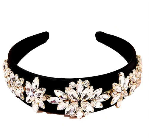 Miniatura 16 de Diadema de moda para mujer, hermosa diadema retro con diamantes de imitación de cristal, accesorios para mujeres y niñas (diadema 3)
