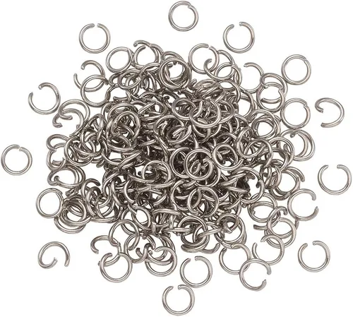 Miniatura 16 de Craftdady 1000 anillos de acero inoxidable abiertos de 0.315 in redondos de 0.039 in de grosor para fabricación de joyas