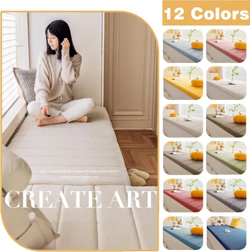 Miniatura 2 de Cojines de asiento de ventana personalizados para interiores,Cojín de ventana de forro polar anti arañazos de gato,Cojín impermeable