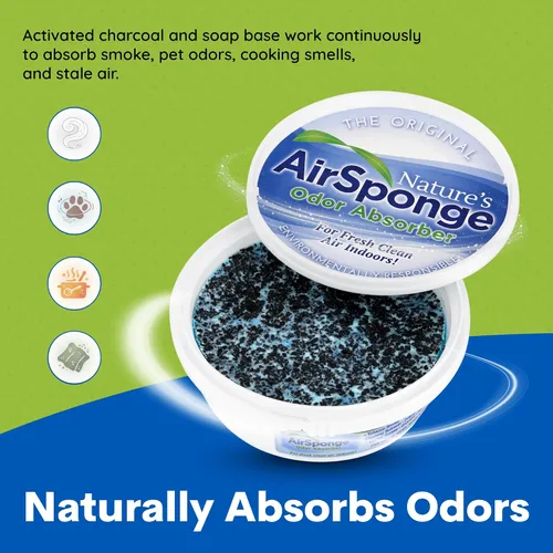 Miniatura 3 de Delta Nature's Air - Esponja absorbente de olores sin perfume, tina de plástico de 1/2 libras.