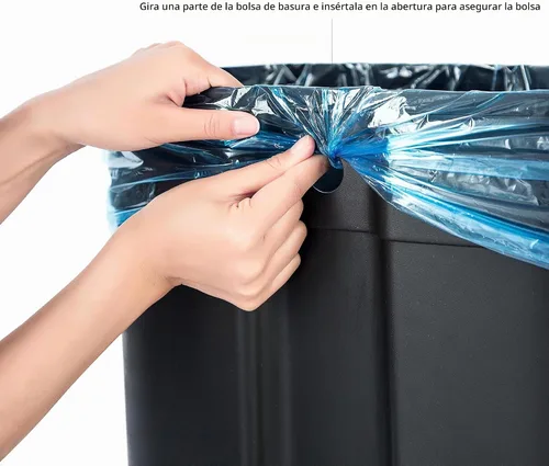 Miniatura 5 de Amazon Basics Bote de basura rectangular de metal con pedal de cierre suave, 32 litros/8.5 galones, 14 pulgadas de largo x 14 pulgadas de ancho x
