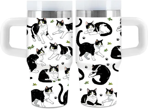 Miniatura 33 de Vaso de 405 ml para niños con alfabeto de animales con asa, popote y tapa, vaso aislado de acero inoxidable, cosas con letras del abecedario