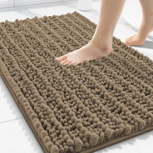 Miniatura 262 de Smiry Alfombras de Baño 24x16 pulgadas, Alfombras de Baño de Chenilla Extra Suaves y Absorbentes, Respaldo de Goma Antideslizante, Lavable a Máquina