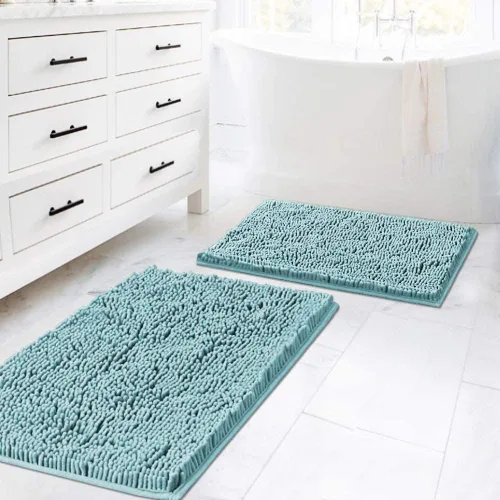 H.VERSAILTEX Alfombras de Baño para Baño Antideslizantes de Felpa Chenille Extra Suaves y Absorbentes para Cuarto de Ducha Lavables a Máquina de