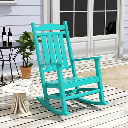 Miniatura 2 de WestinTrends Malibu - Mecedora para exteriores/patio, color turquesa