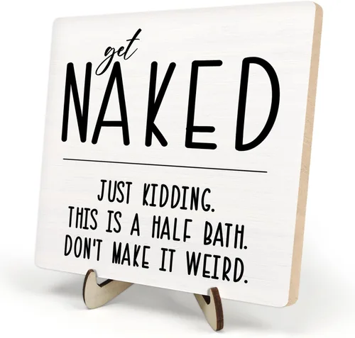 Miniatura 10 de Placa decorativa de baño, divertida placa de escritorio de madera con la vida es como el baño, letrero rústico para estante de casa de campo